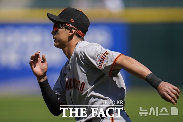 이정후는 최근 8경기에서 25타수 2안타, 타율 .080의 슬럼프에서 빠져 나오지 못하고 있다. 어쩌다 잘 맞은 타구는 상대 호수비에 걸려 아웃되는 등 운도 따르지 않고 있다. /시카고=AP.뉴시스