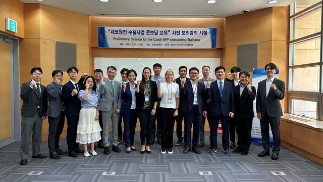 한국수력원자력은 17일 두코바니 신규 원전 수주 계약 체결 이후 첫 공식 사업으로 체코 현지 발주사 직원 대상 ‘온보딩 교육’을 시행한다. / 한수원