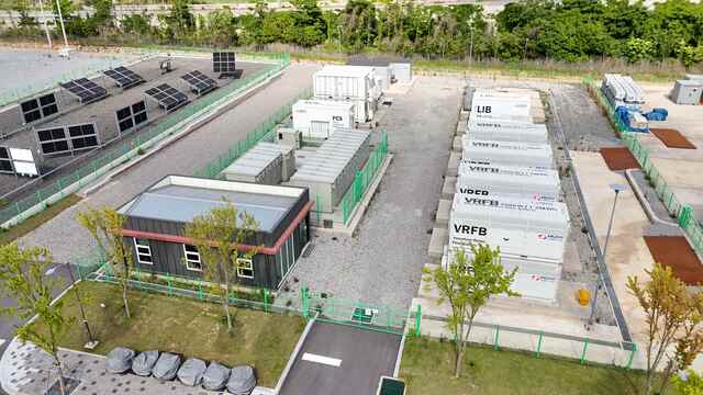 나주 혁신도시에 구성중인 마이크로그리드 실증장. / 한국전력