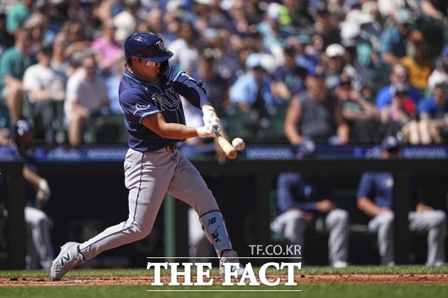 부상 복귀 이후 서서히 타격감을 끌어 올리고 있는 탬파베이 김하성은 17일(한국시간) 샌프란시스코전에서 안타 1개를 보태 3경기 연속 안타 행진을 이어갔다. /뉴시스