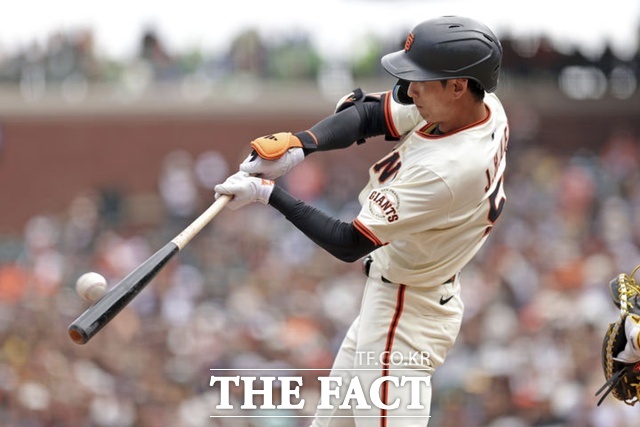 샌프란시스코 이정후가 18일(한국시간) 탬파베이전에서 시즌 28호 2루타를 터트려 6경기 연속안타 행진을 이어갔다. /뉴시스