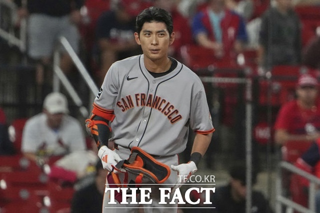 샌프란시스코 이정후는 9월 들어 4경기 연속 안타 등 고감도 타격감을 자랑했다. 하지만 8일(한국시간) 세인트루이스전에선 두 번의 찬스에서 모두 삼진으로 돌아서는 등 4타수 무안타에 그쳤다. /뉴시스