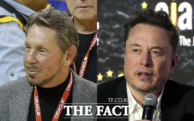 오라클 창업자 래리 엘리슨이 일론 머스크 테슬라 CEO를 제치고 10일(현지시간) 한 때 세계 최고 부자에 등극했다. /AP·뉴시스