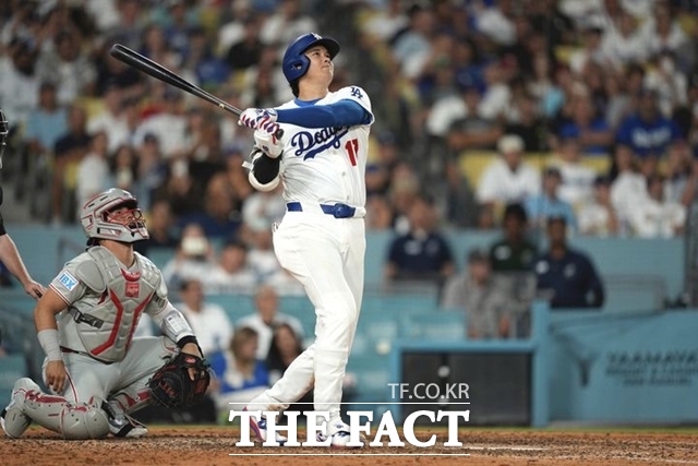 메이저리그 슈퍼스타 오타니 쇼헤이(LA 다저스)가 3년 연속 유니폼 판매 1위를 차지했다. /AP.뉴시스