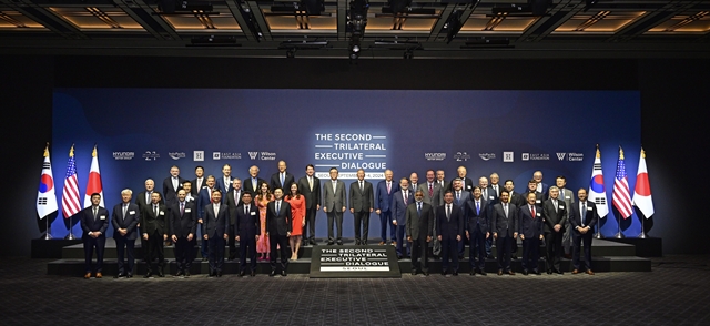 국내 주요 그룹 총수들이 오는 14~15일 일본 도쿄에서 열리는 한미일 경제대화(TED)에 참가한다. 사진은 지난해 TED 참석자들. /뉴시스