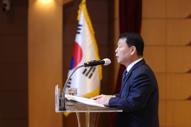 한국수자원공사는 대전 본사에서 시무식을 열고 전 세계의 물관리 AI 전환을 본격 선도하는 실행 원년에 돌입한다고 지난 2일 밝혔다. / 수공