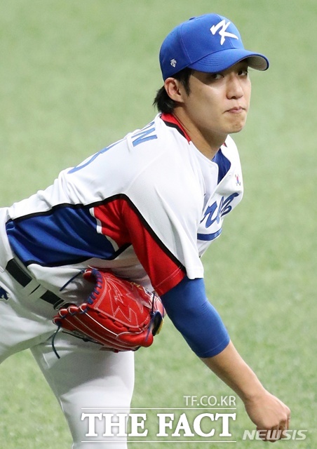 원태인은 WBC 대표팀에 선발될 가능성이 높다. WBC에서 메이저리그 스카우트 눈길을 사로 잡으면 ML행이 급물살을 탈 것으로 예상된다. /뉴시스