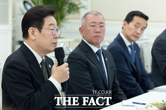 이재명 대통령이 4일 청와대에서 열린 청년일자리와 지방투자 확대를 위한 기업간담회에서 발언하고 있다. /뉴시스