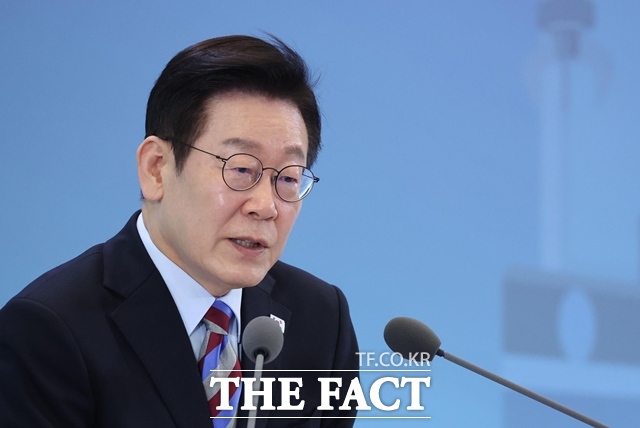 이재명 대통령이 6일 창원컨벤션센터에서 열린 경남의 마음을 듣다 타운홀미팅에서 발언하고 있다. /뉴시스