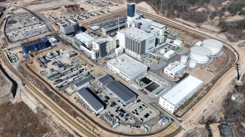 한국서부발전은 지난 24일 경북 구미하이테크밸리(5산단)에서 구미천연가스발전소 상업운전 기념식을 열었다. 사진은 구미천연가스 발전소 전경. / 서부발전