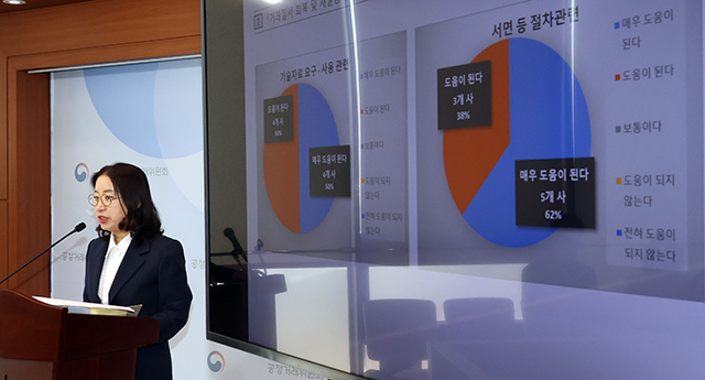 구성림 공정거래위원회 기술유용조사과장이 4일 세종시 정부세종청사에서 효성과 효성중공업의 발전 및 동력기기 제조 위탁 과정에서 기술유용 혐의와 관련된 동의의결안을 확정했다고 밝히고 있다./뉴시스