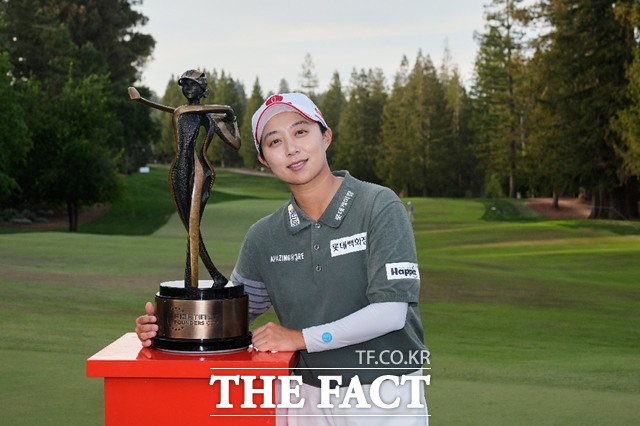 김효주는 지난주 파운더스컵 우승에 이어 2주 연속 정상에 오르면 한국의 3주 연속 우승시리즈를 이어갔다./AP.뉴시스