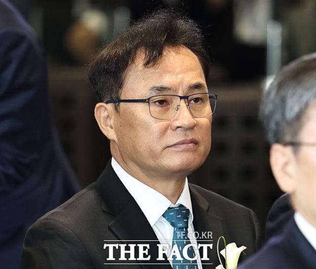 최재민 서울지방중수청장 임용 예정자가 2일 서울 중구 중수청에서 열린 개청식에 참석하고 있다. (공동취재). /뉴시스