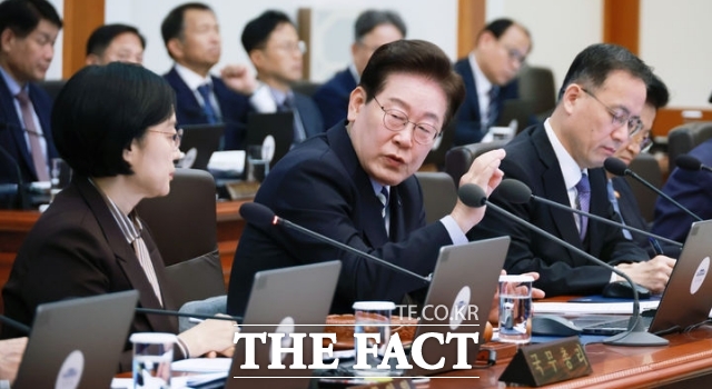 이재명 대통령이 13일 청와대에서 주재한 제44회 국무회의에서 발언하고 있다. /뉴시스