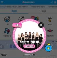  케플러, '팬앤스타' 여자스타 랭킹 1위 '저력'