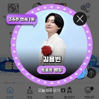  김용빈, '팬앤스타' 트로트 랭킹 34주 연속 1위