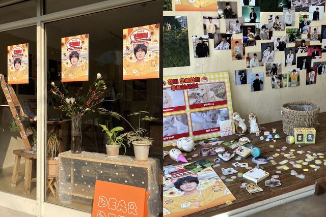 지난 2월 21일, 서울 마포구 성미산로에 위치한 디얼디어플로에서 그룹 방탄소년단 진의 오프라인 이벤트가 열렸다. /팬앤스타