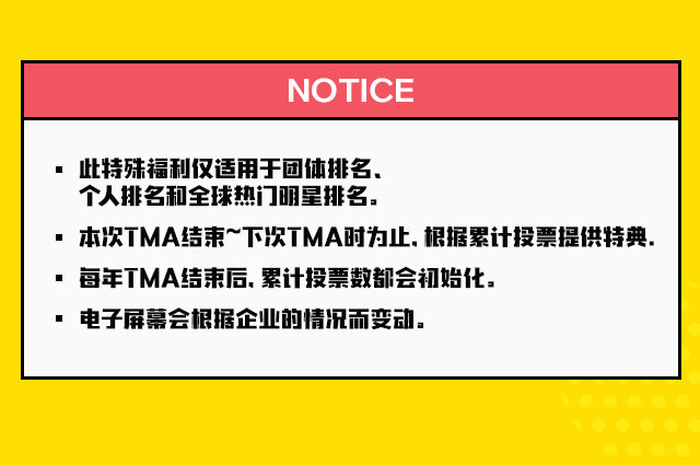 팬앤스타 누적투표 특전 개설 유의사항